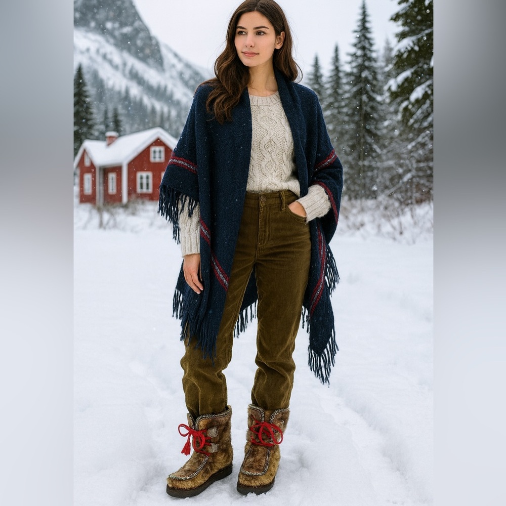 Norwegian Sámi Topaz Seal Fur Winter Boots Size 36 (US 5.5) Scandinavian Folk - Picture 2 of 16